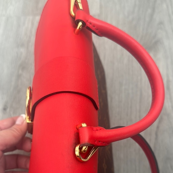 Louis Vuitton Red and Brown Satchel - Picture 13 of 16